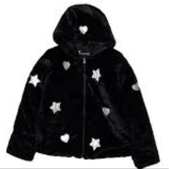 ROTHSHILD ⭐️ faux fur teddy jacket with hoodie